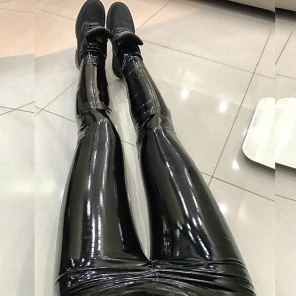 Women sexy pu-Leather Pant 5