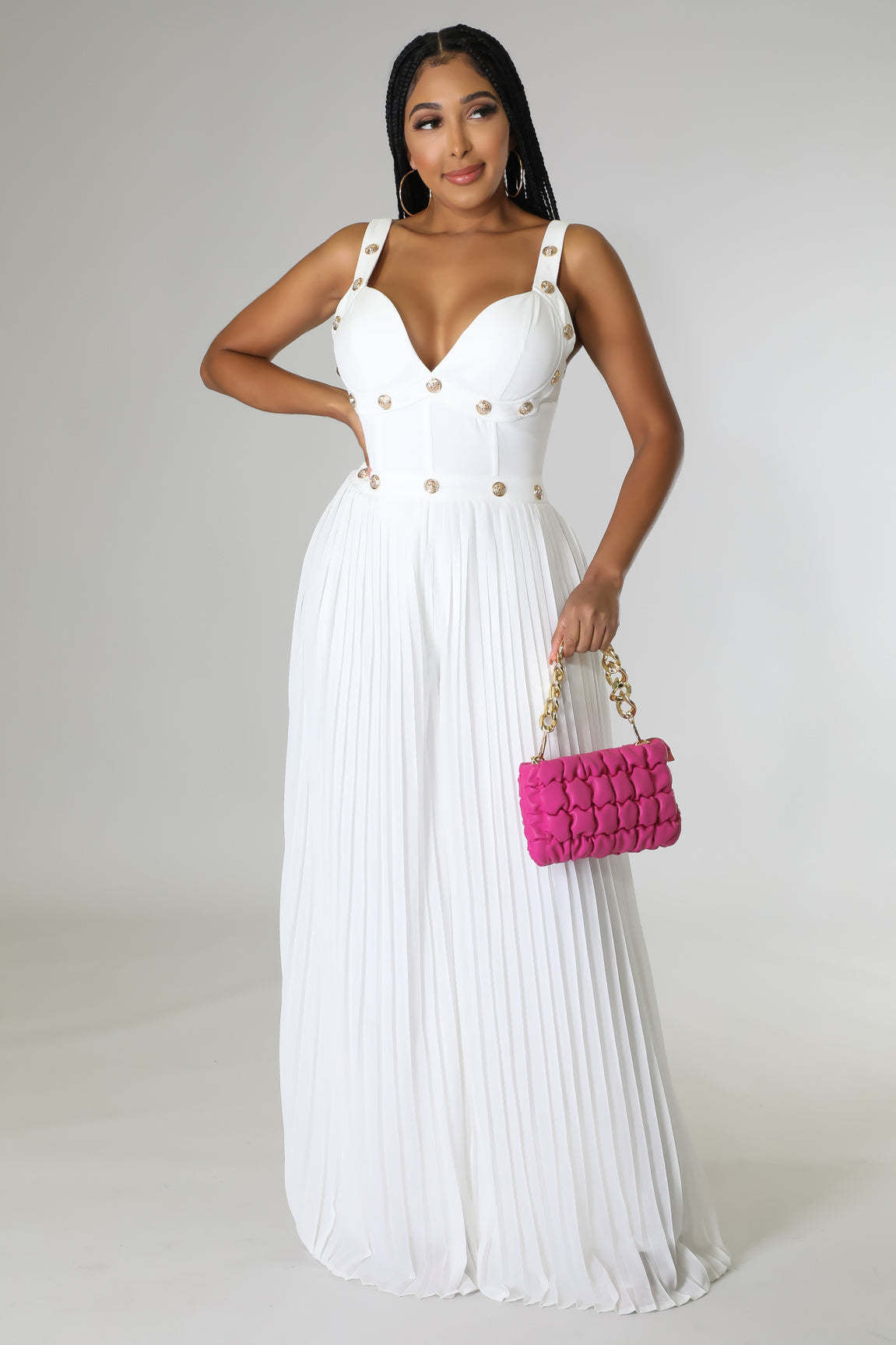 Women sleeveless solid sexy v-neck jumpsuit 5