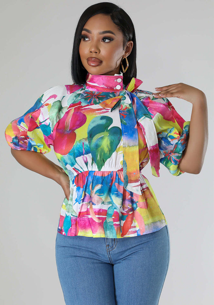 Women Casual printed shirt outfit