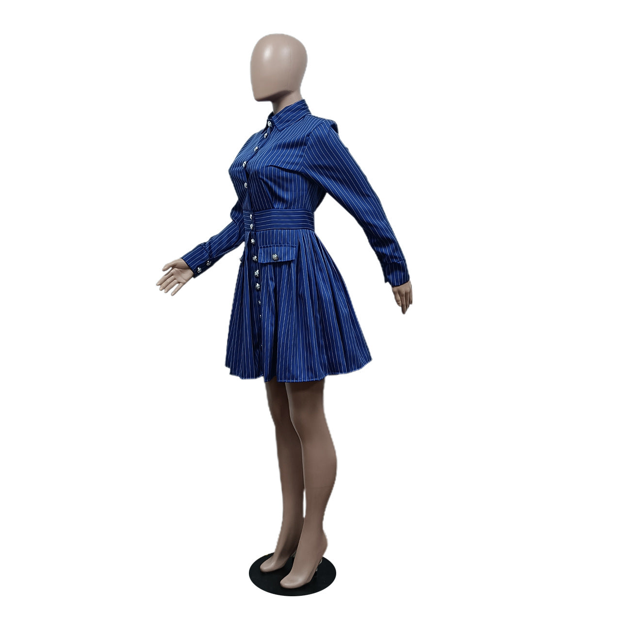 Women long sleeve shirt pleated skirt 14