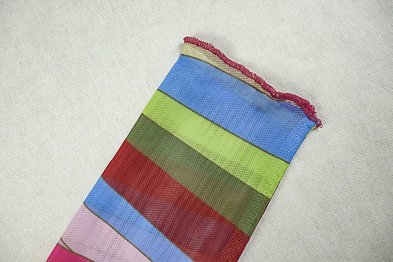 Chic Women's Color-Block Off Shoulder Elegant Long Dress 11