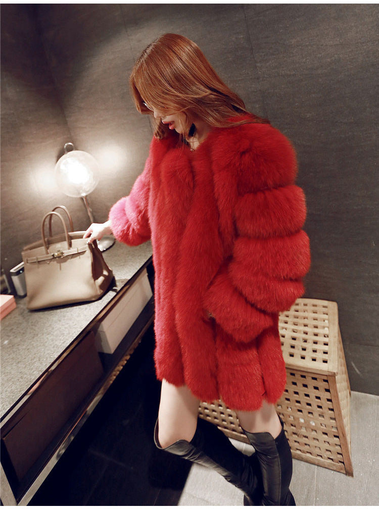 Women's Faux Fur Jacket Autumn And Winter Faux Fur Coat 22