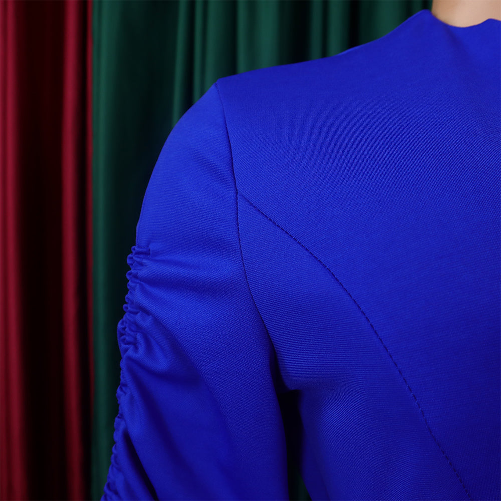 Women's Autumn And Winter Fashion Chic Plus Size Pleated A-Line African Dress 28