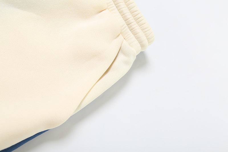 Women Contrast Stripe Patchwork Loose Wide Leg Pants 16