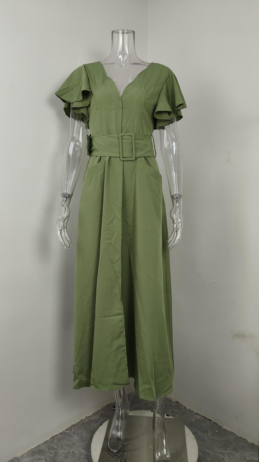 Women summer Solid Casual Jumpsuit 4