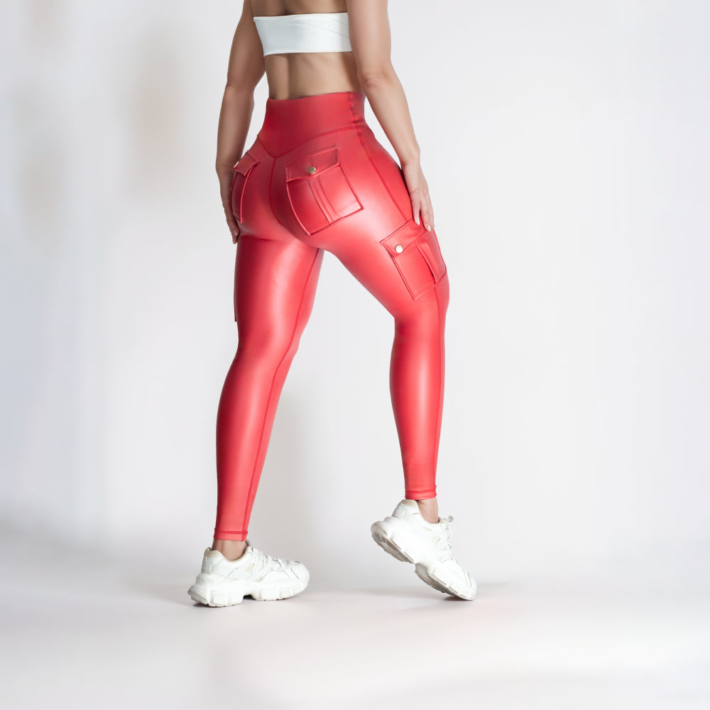 Pocket Cargo Slim Fitness Pants Women's High Stretch Tight Fitting Quick Dry Running Yoga Pants 21