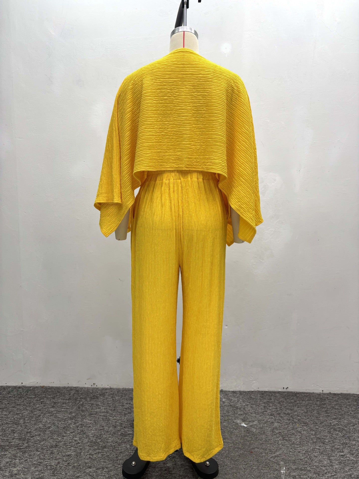 Women's Pleated Slash Shoulder Top and Pants Africa Chic Set 16