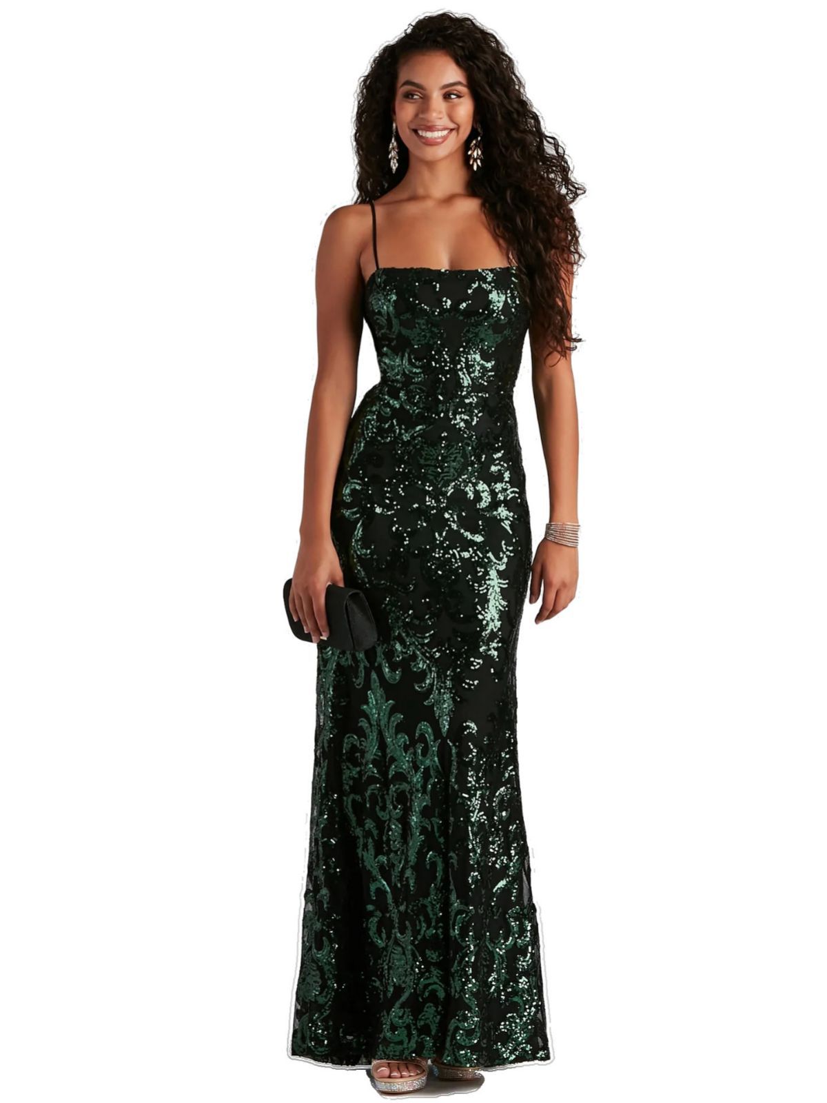 Summer Fashion Sexy Formal Sequin Strap Dress 6