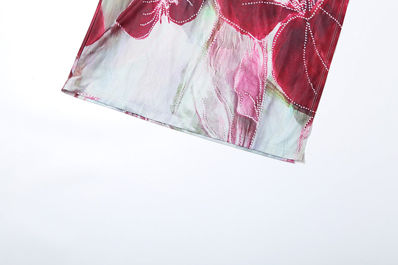 Women sexy Backless lace Halter Neck French slit dress 13