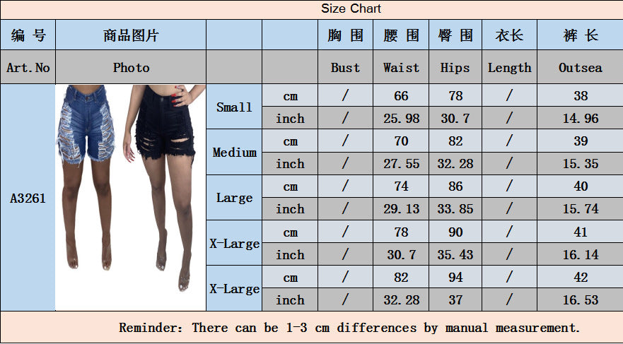 Women's Washed Distressed Destroyed Sexy Denim Shorts 11