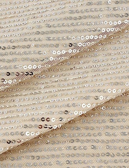 Summer Sequin Round Neck Long Sleeve Casual Loose Sequin Dress 21