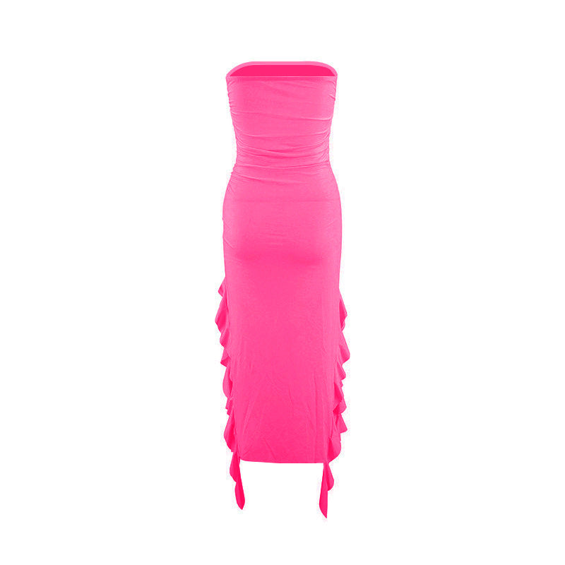 Summer strapless jellyfish sashes sexy dress women's clothing 38