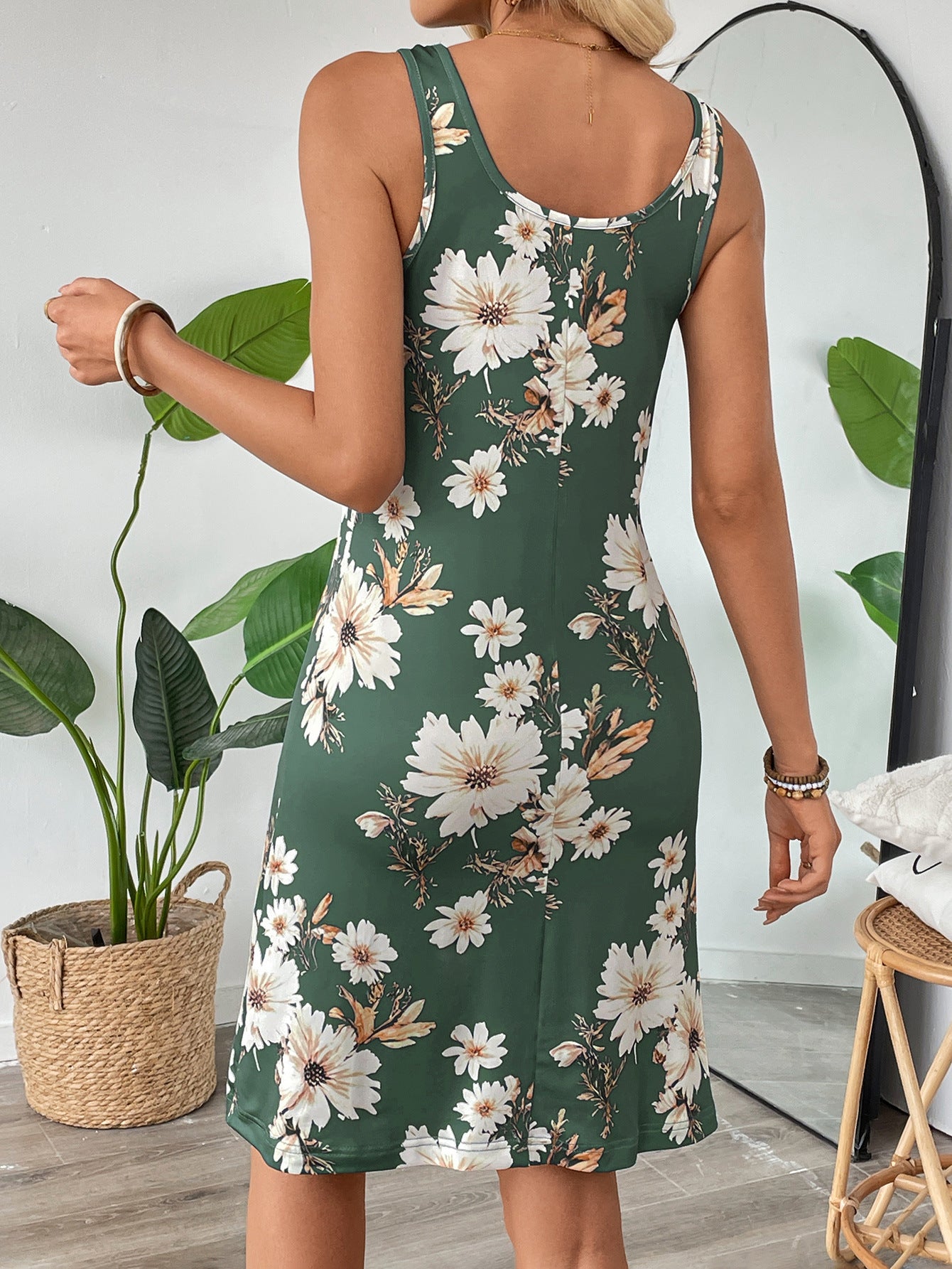 Women Sling Print Dress