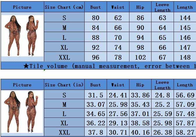 Women Printed Sexy See-Through Jumpsuit 7