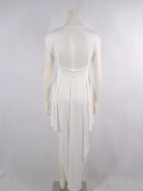 Women V Backless Irregular Sexy Dress 13