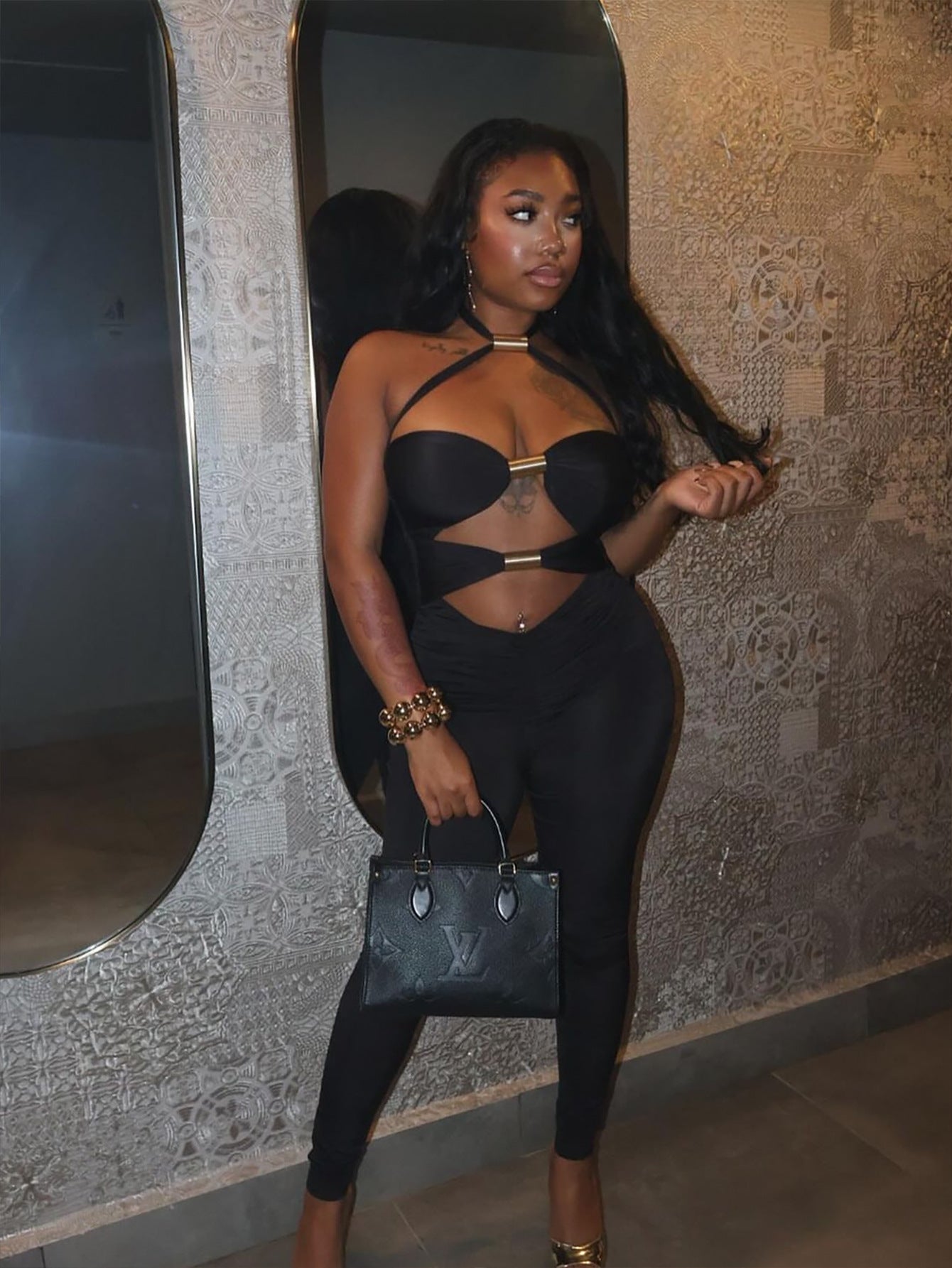 Summer Elastic High Waist Sexy Lace-Up  Hollow Jumpsuit 5