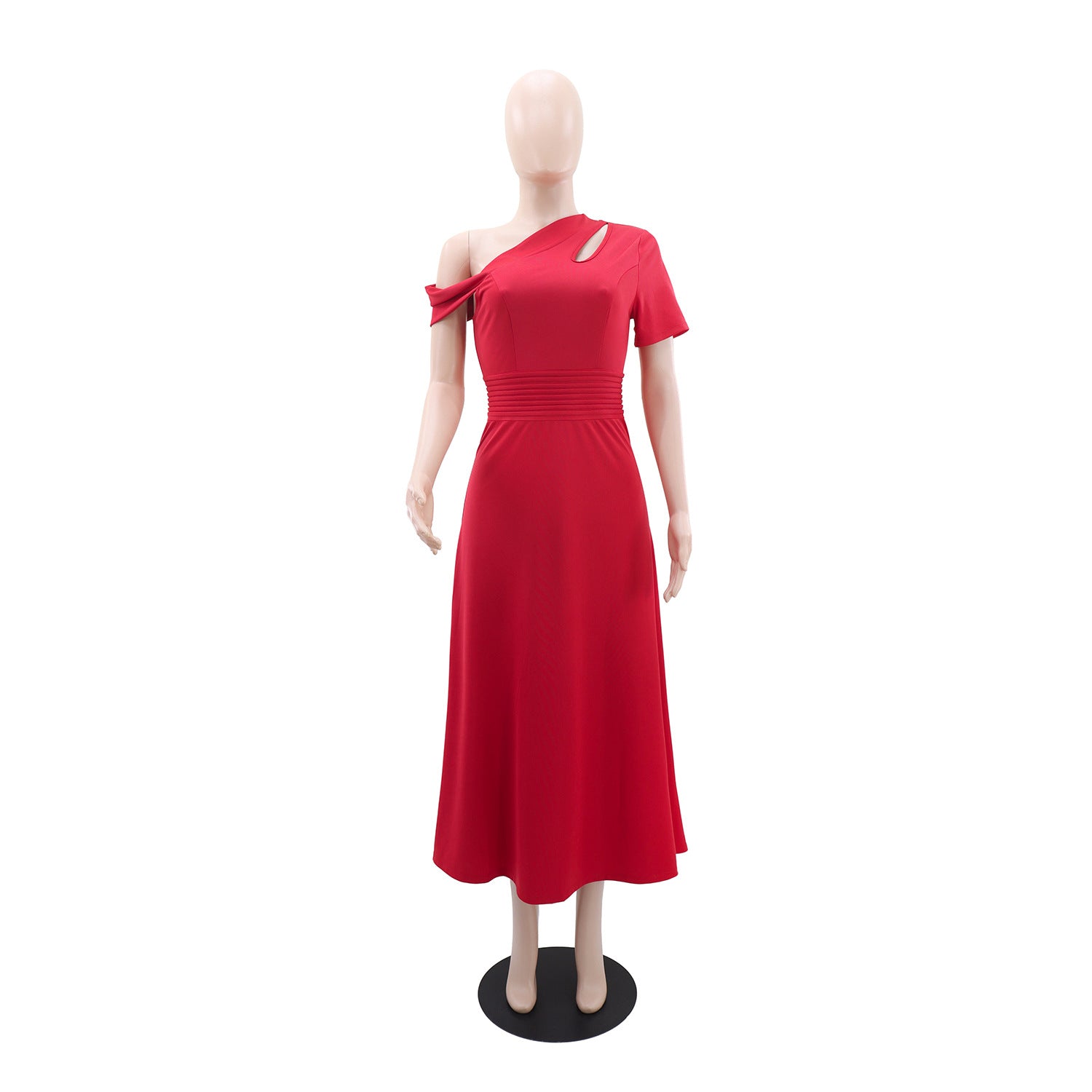 Women Casual Off-The-Shoulder Solid Dress