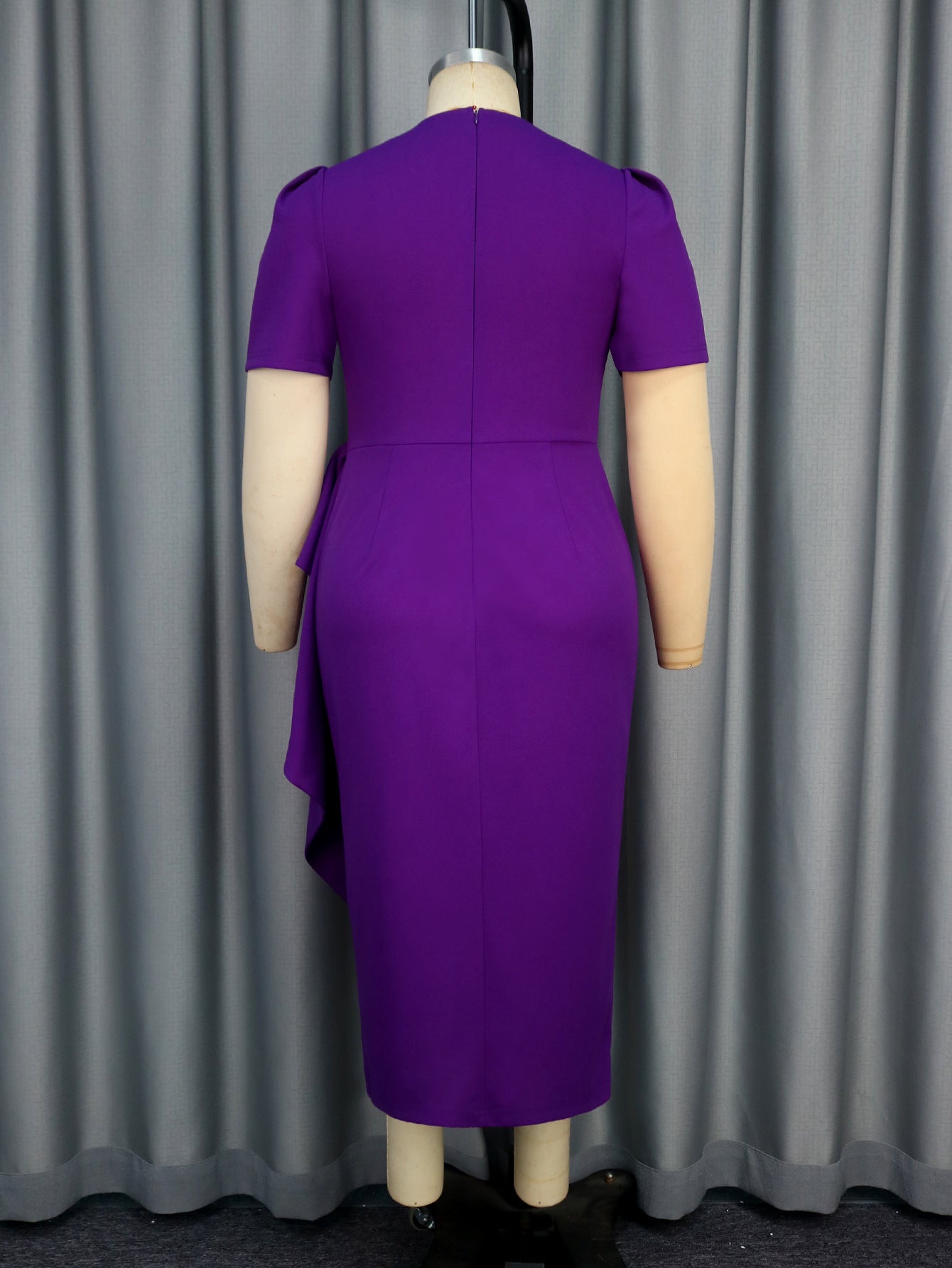 Plus Size Floral High Waist Cocktail Party Dress 6