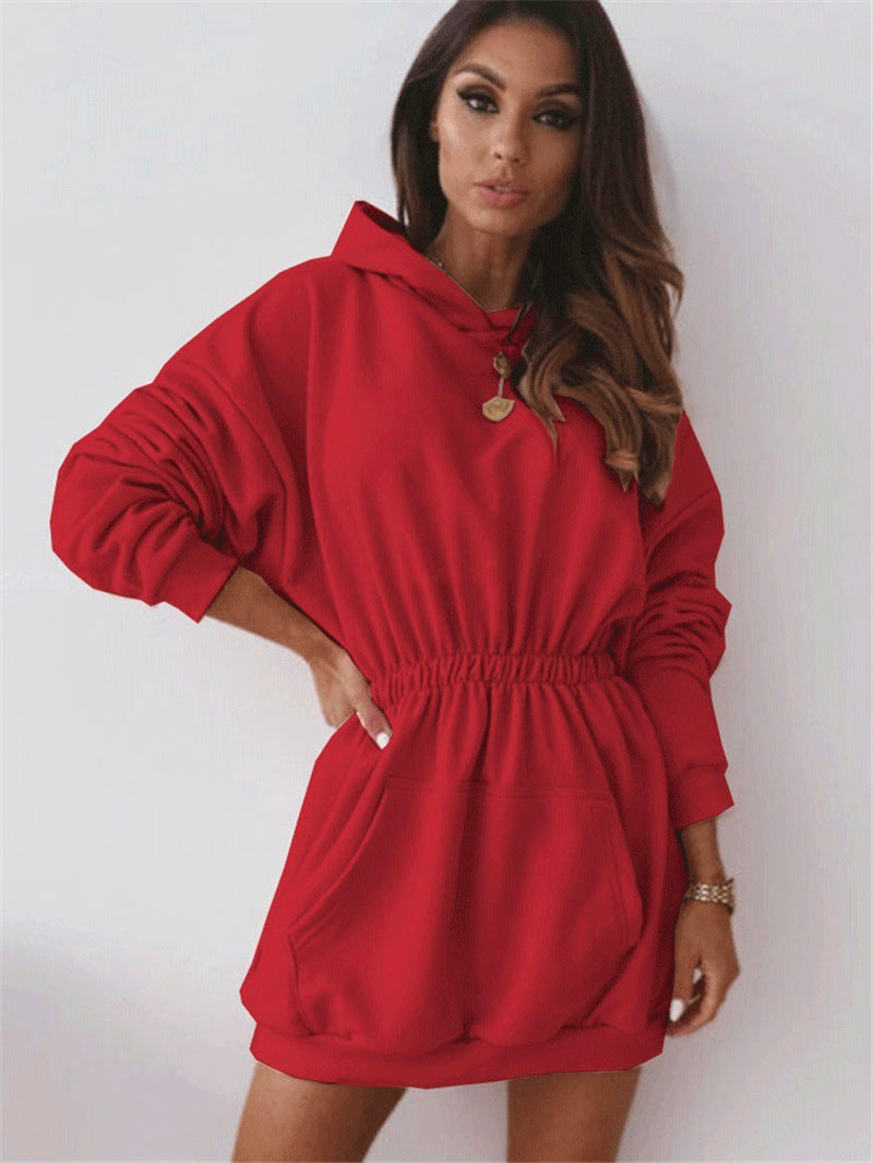 Women Sexy Hooded Long Sleeve Dress 10