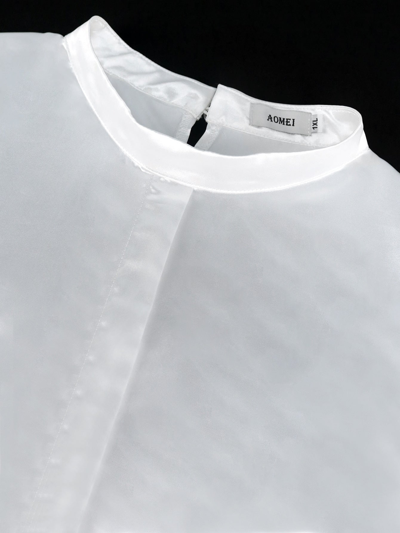 Casual Career Style Bell Bottom Sleeve Dress Plus Size Lace See-Through Patchwork Skirt Dress 20