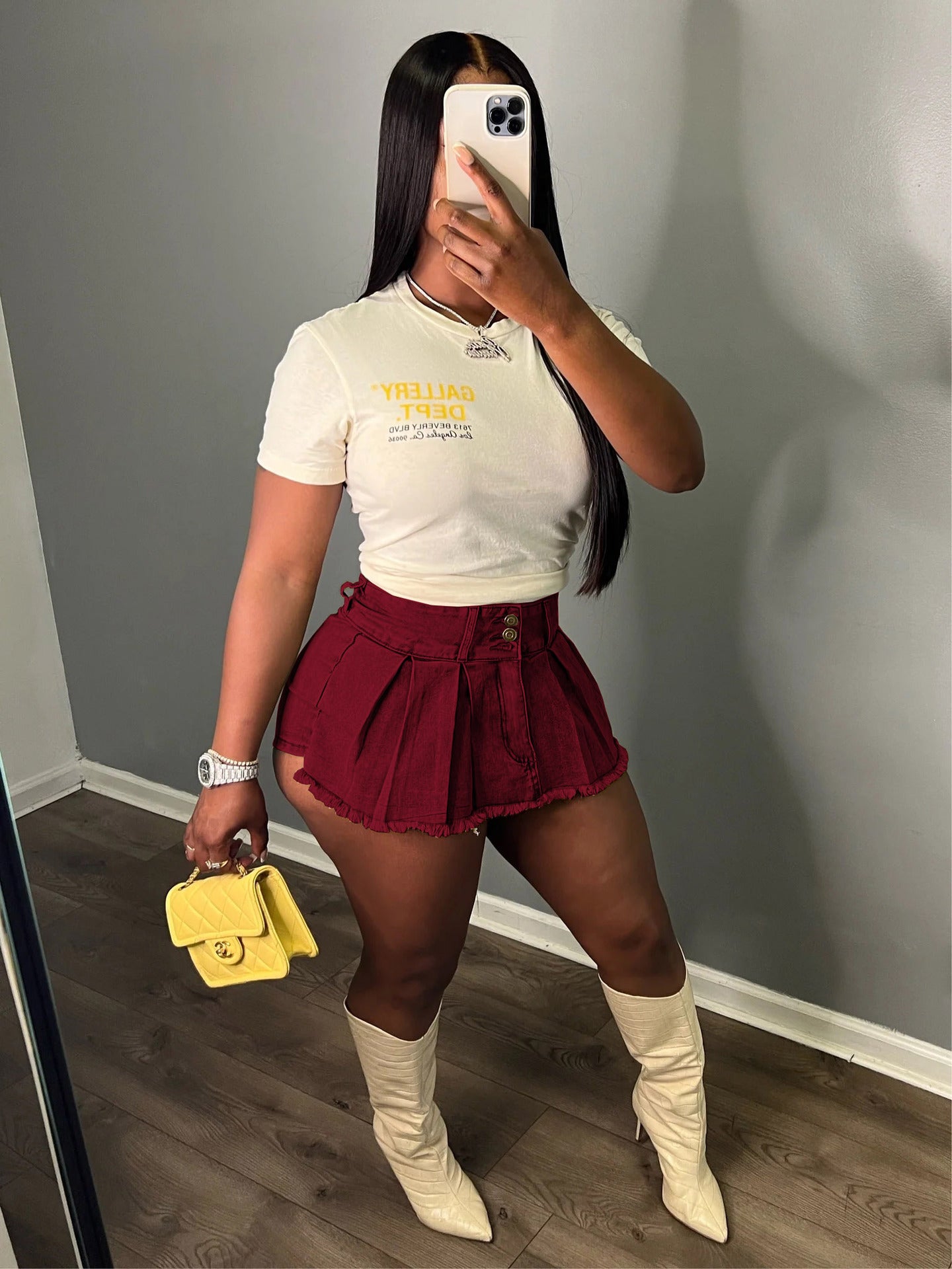 Women's Vintage Wash Stretch Denim Shorts 7