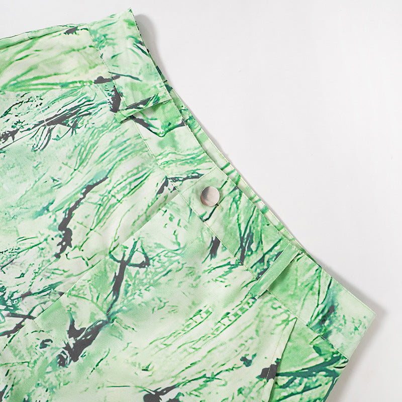 Women's Autumn And Winter Fashion Street Print Multi-Pocket Cargo Pants Casual Trousers 13