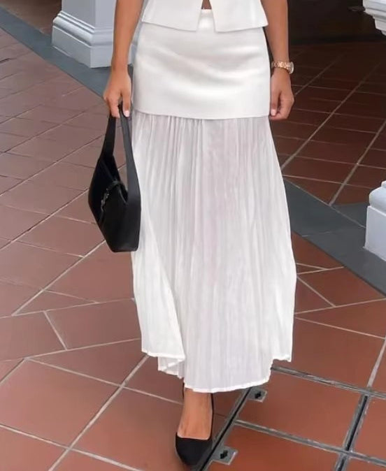 Women casual Knitting Patchwork skirt