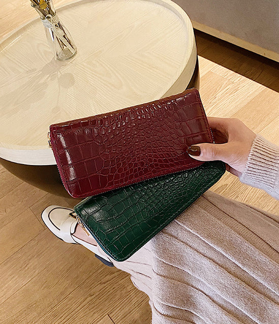 French Pattern Long Zipper Clutch Women's Wallet 9