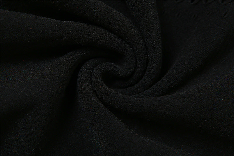 Women Sexy Hollow Knitting Jacquard High Waist Long Sleeve Jumpsuit 16