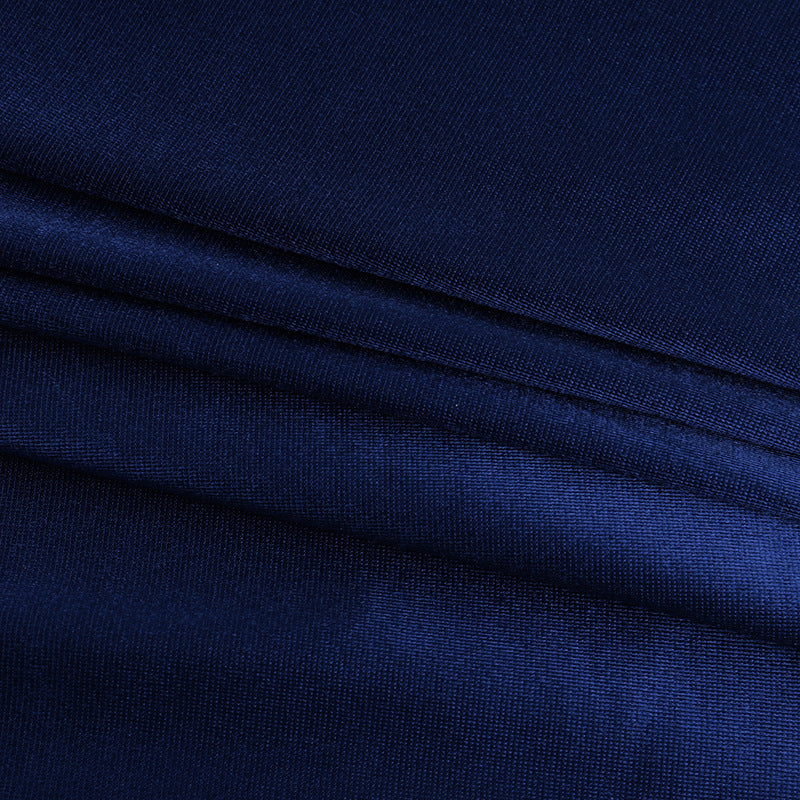 Sexy Deep V-Neck Halter Neck Low Back Satin Maxi Dress Chic Gown 14