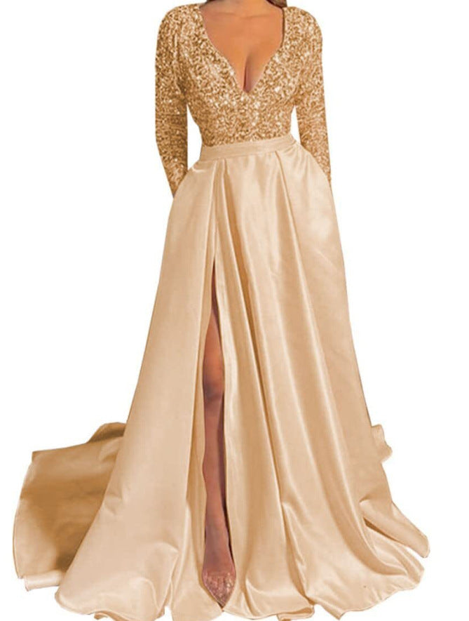 Spring Summer Party Dress Long Sequin Evening Dress（Processing time need 3-6 days） 18