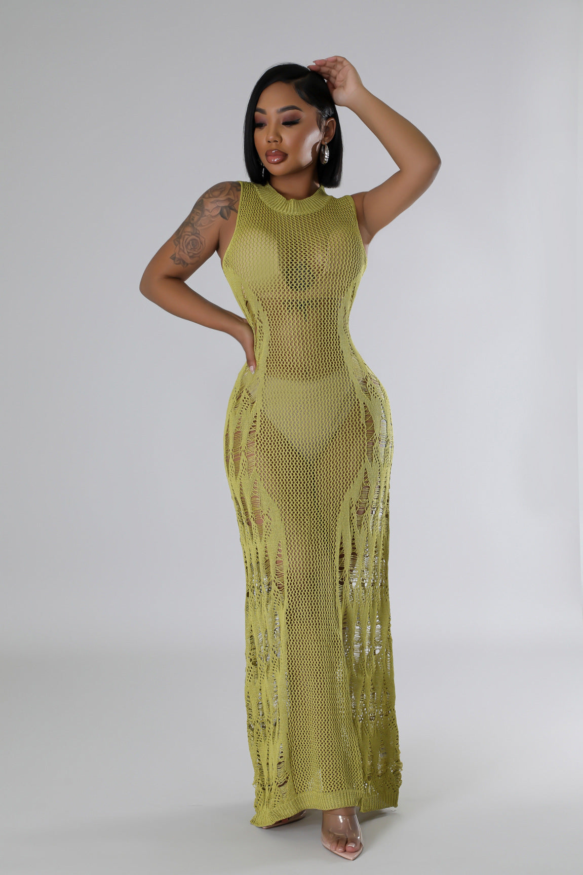 Women Dress Sun Protection Shirt Beach Long Dress Knitting Dress 28