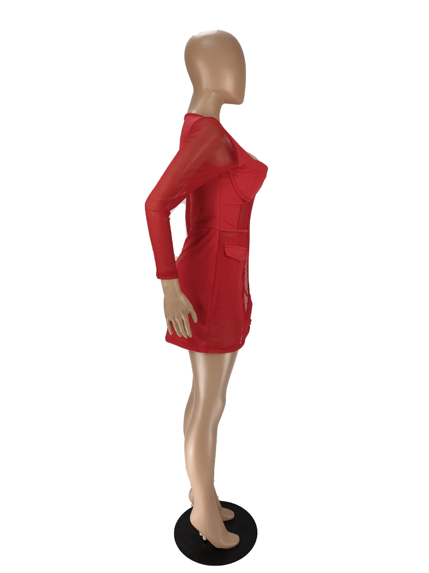 Women Mesh See-Through Patchwork Zipper Top and Shorts Two-piece Set 21