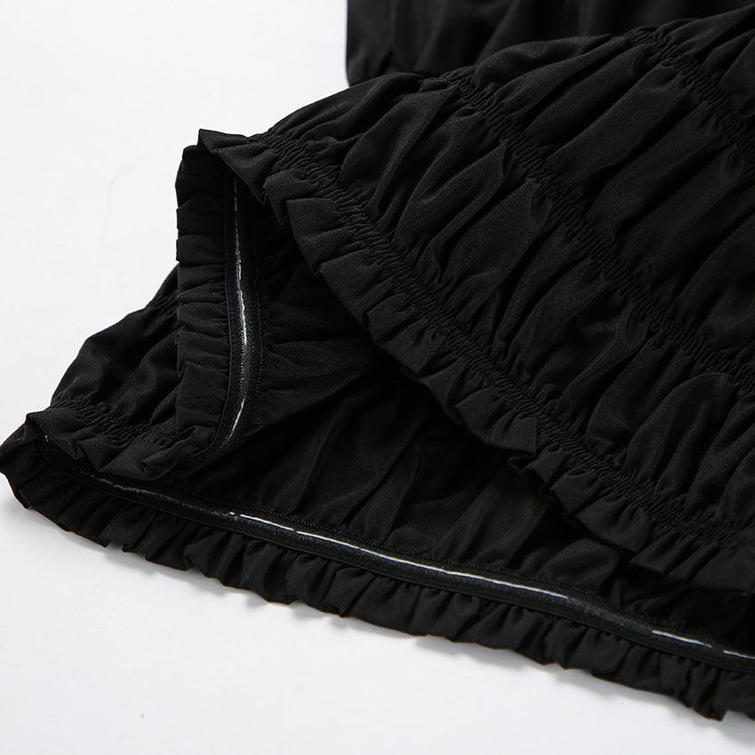 Summer Sleeveless Strapless Black Beach Holidays Dress 16