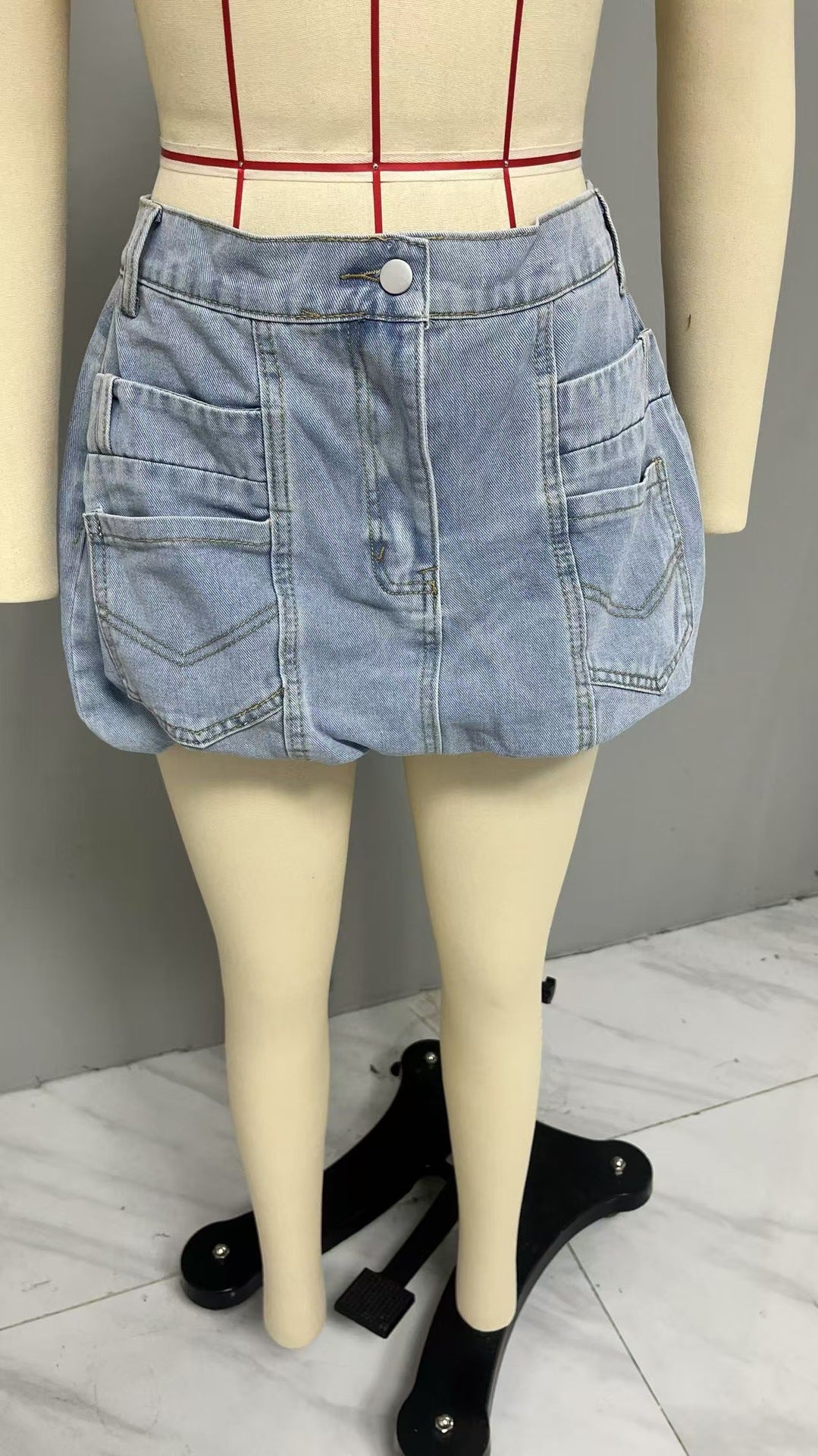 Summer Pocket Denim Short Skirt 7