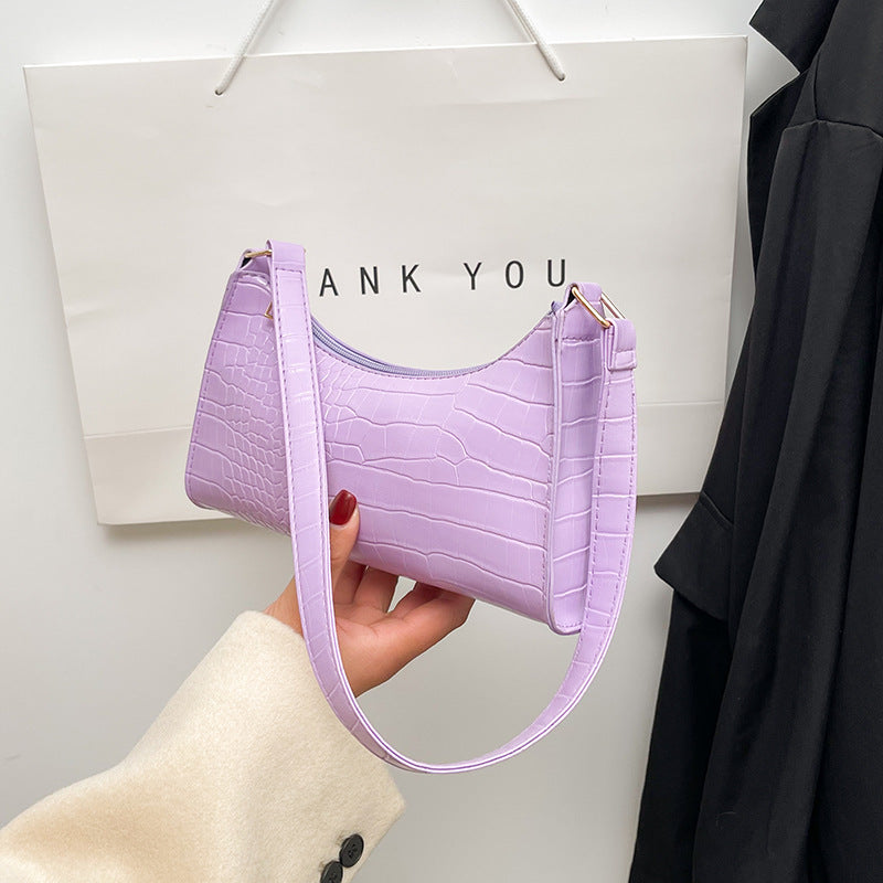 Handheld mini women's bag winter fashion shoulder bag Trendy gradient underarm baguette bag 20