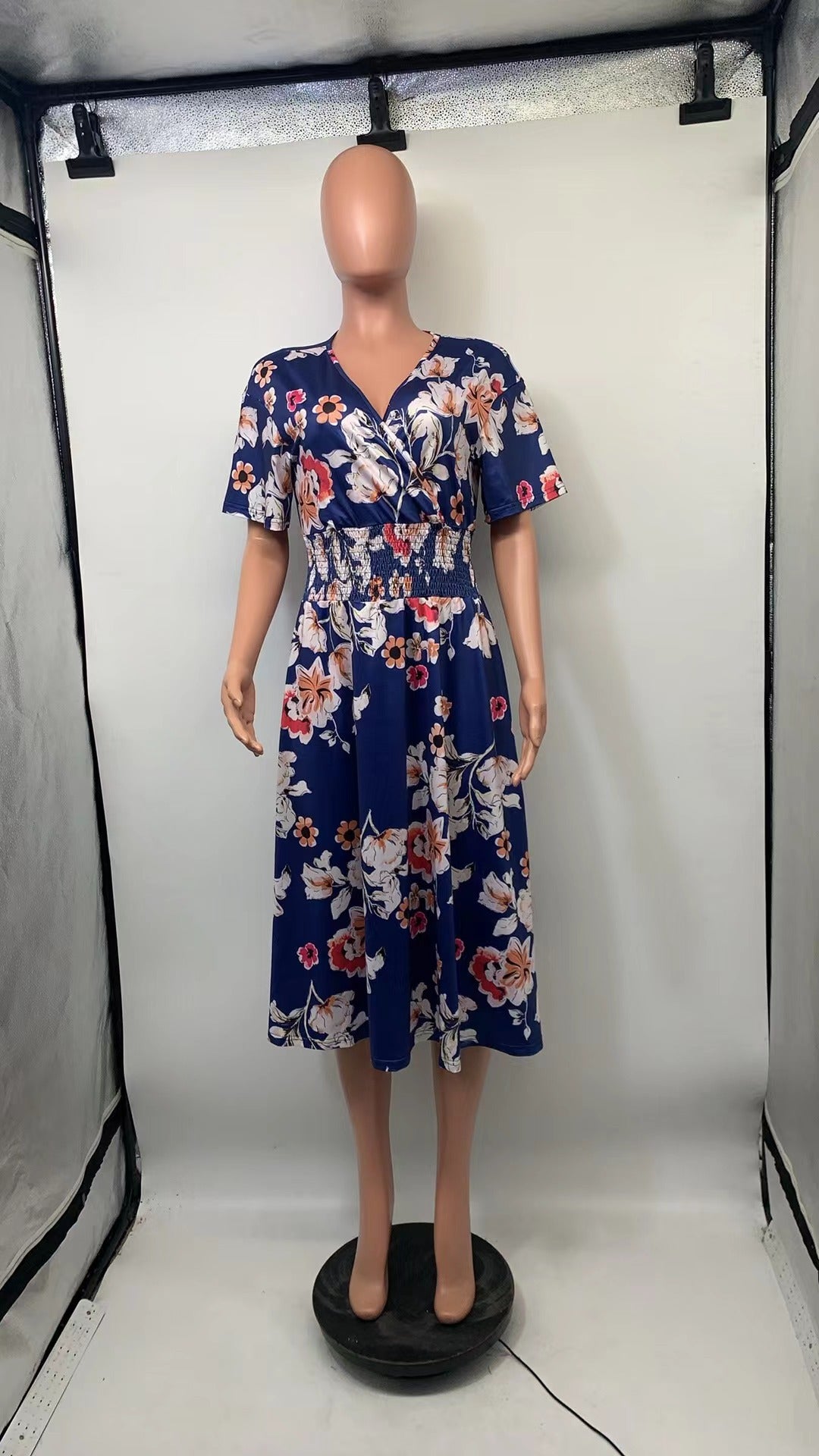 Fashion Digital Print Crossover Dress 4