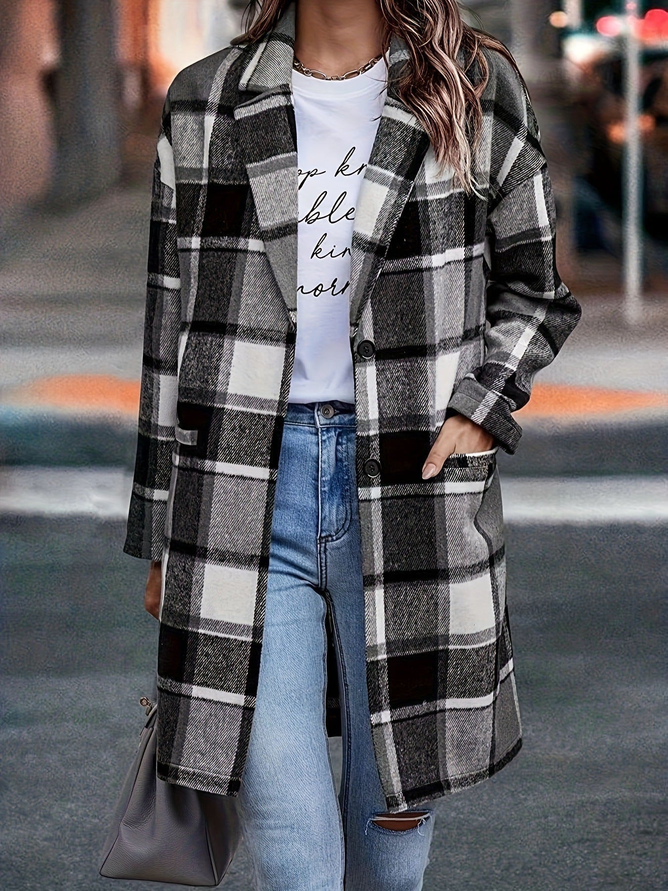 Women Long Sleeve Pocket British Style Jacket 6