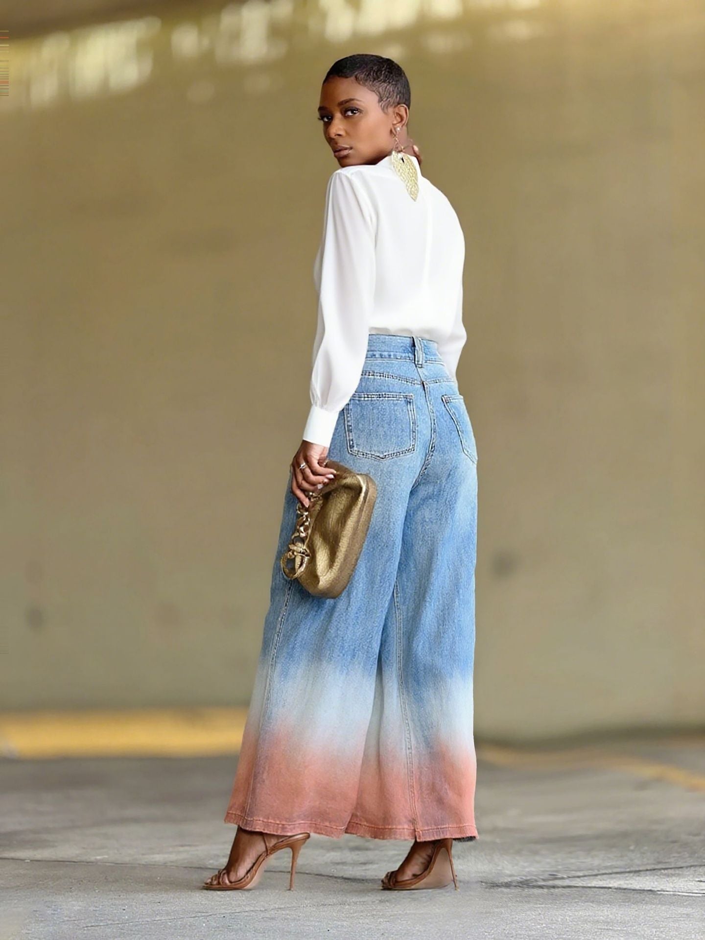 Women Ombre Denim Pant
