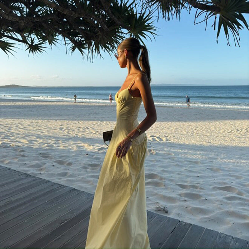 Women's Holiday-Style Straps A-Line Long Dress 6