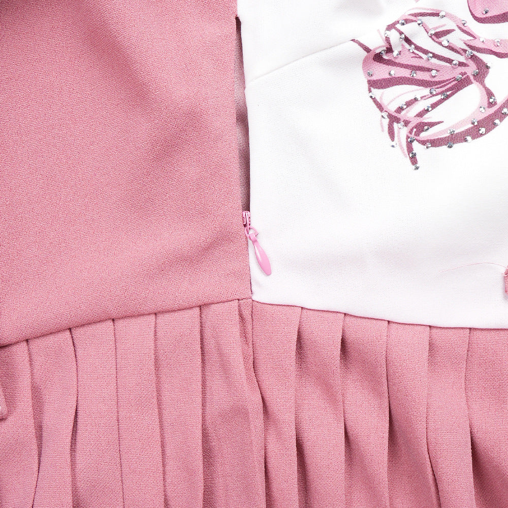 African Women's Printed Mother Of The Bride Dress Plus Size Pleated Dress With Belt 27