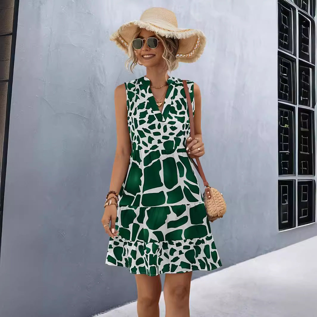 Women Sleeveless Printed Dress 5