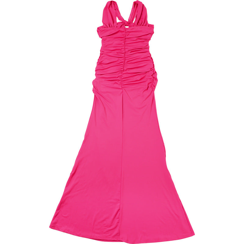 Summer fashion sexy hollow Low Back high waist long dress 11