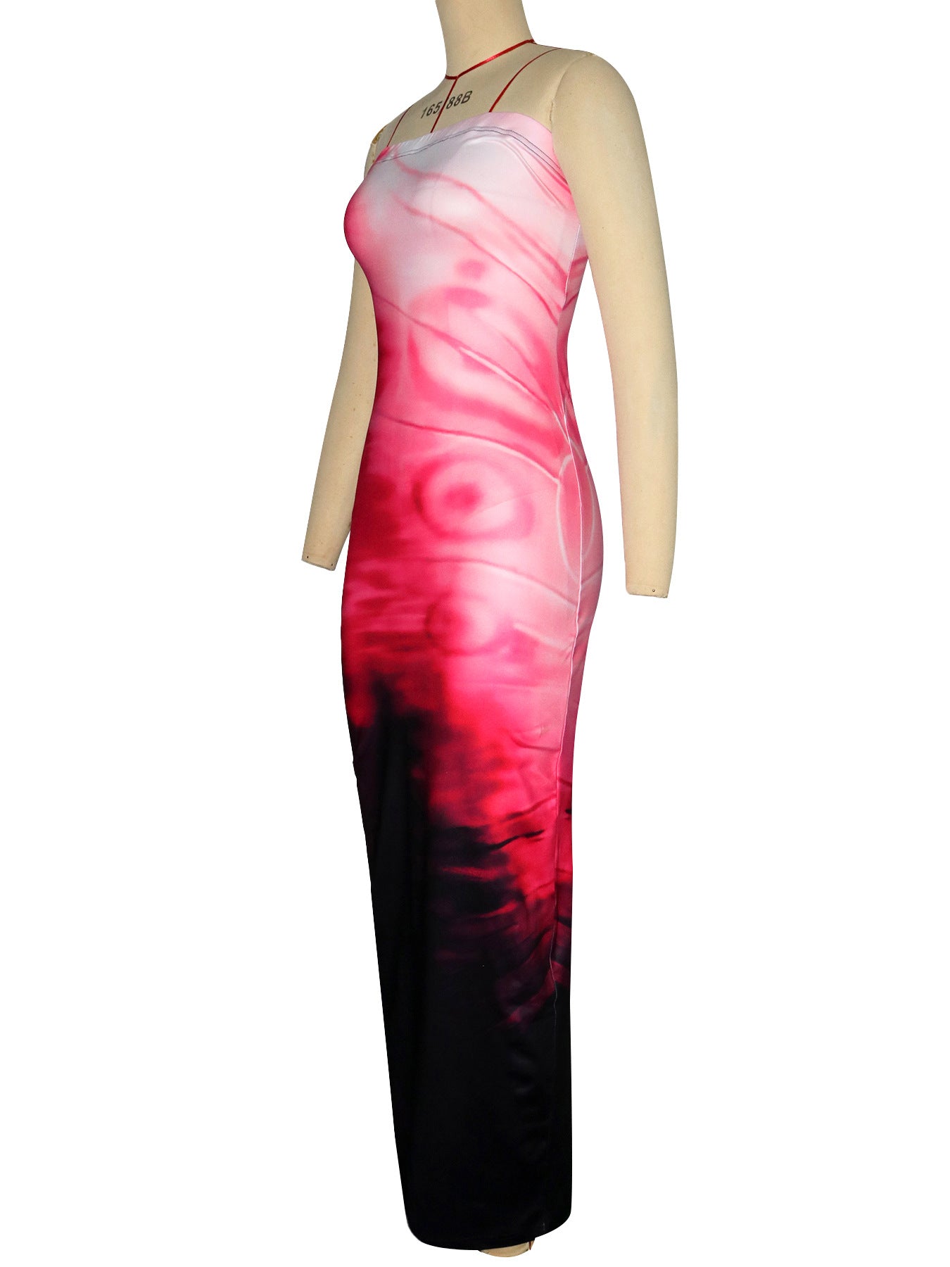 Summer Fashion Chic Elegant Floral Print Sleeveless Long Dress 9