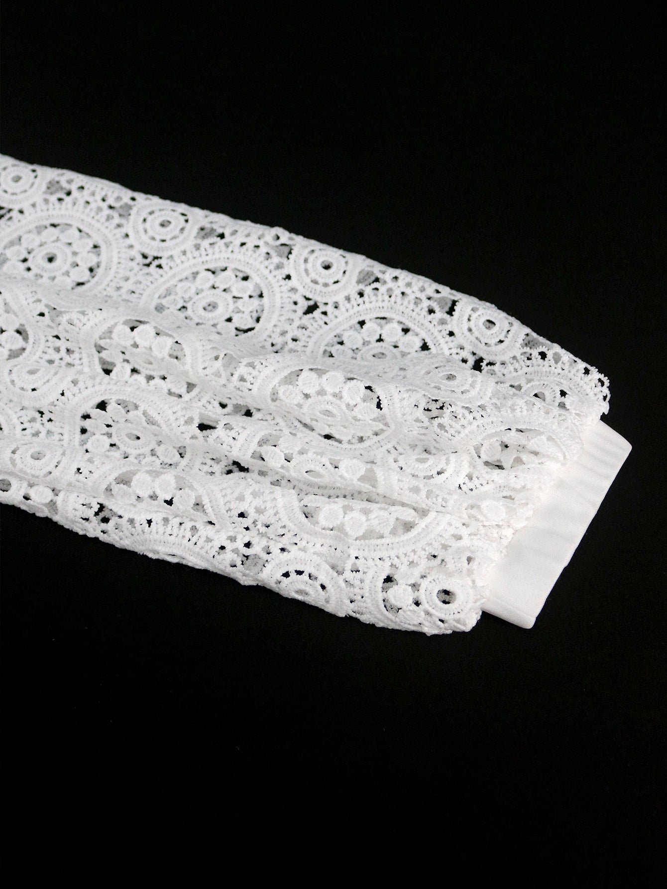 Lace Lantern Sleeve Elegant Ruffle Lace Party  Dress 8