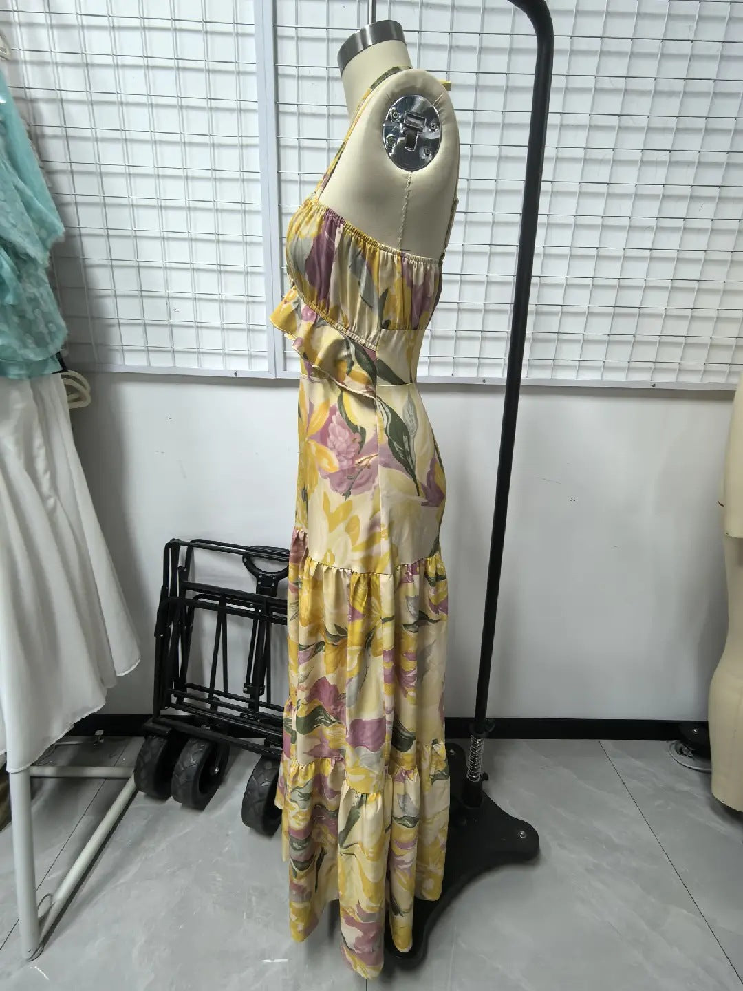 Women Holidays Print Sexy Ruffle Strap Dress 8