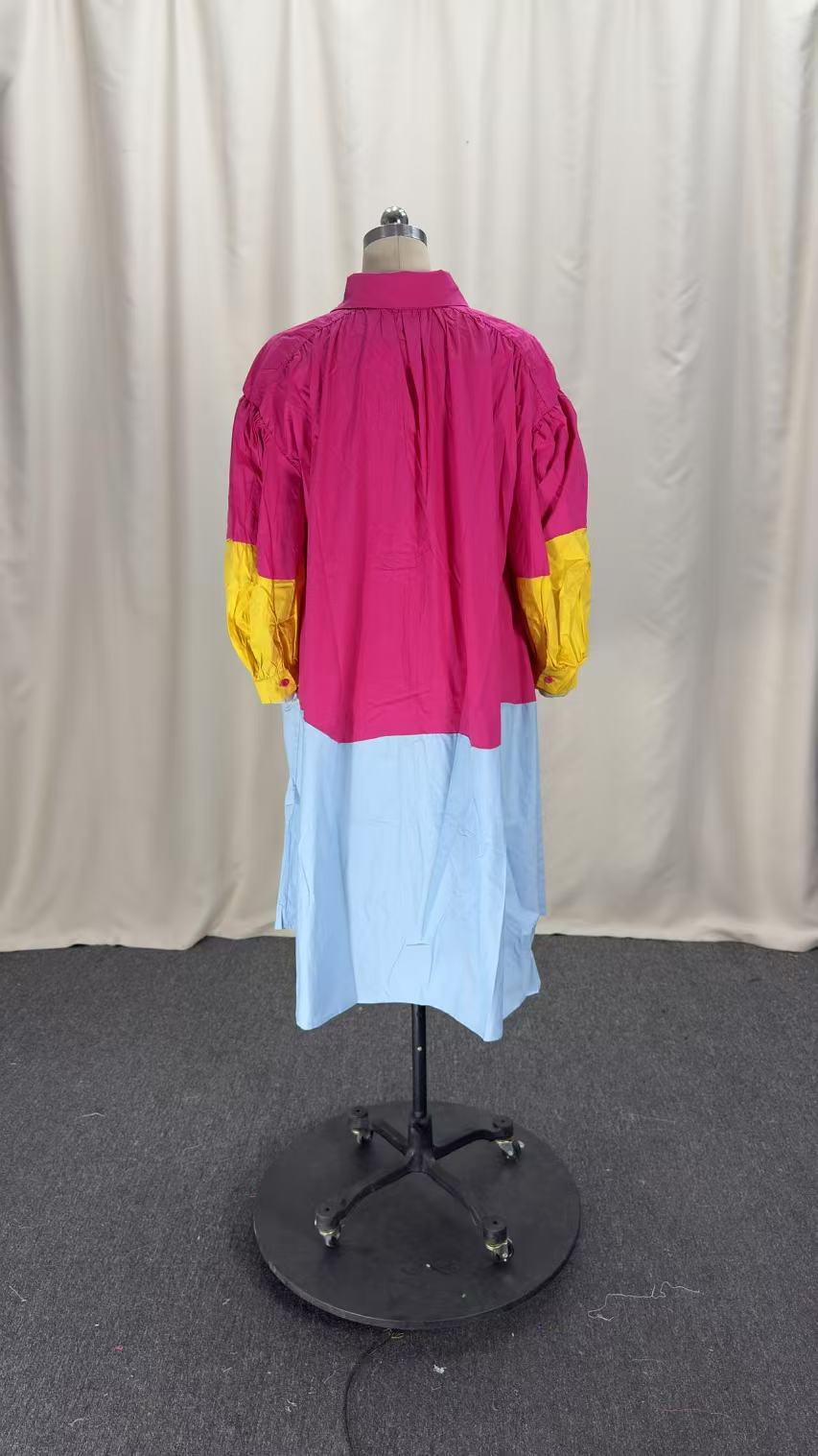 Women African Contrast Dress 8