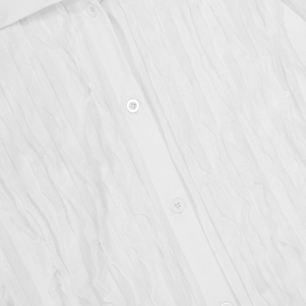 Spring Summer Women Fashion Sexy See-Through Off Shoulder Shirt Button Long Dress 15