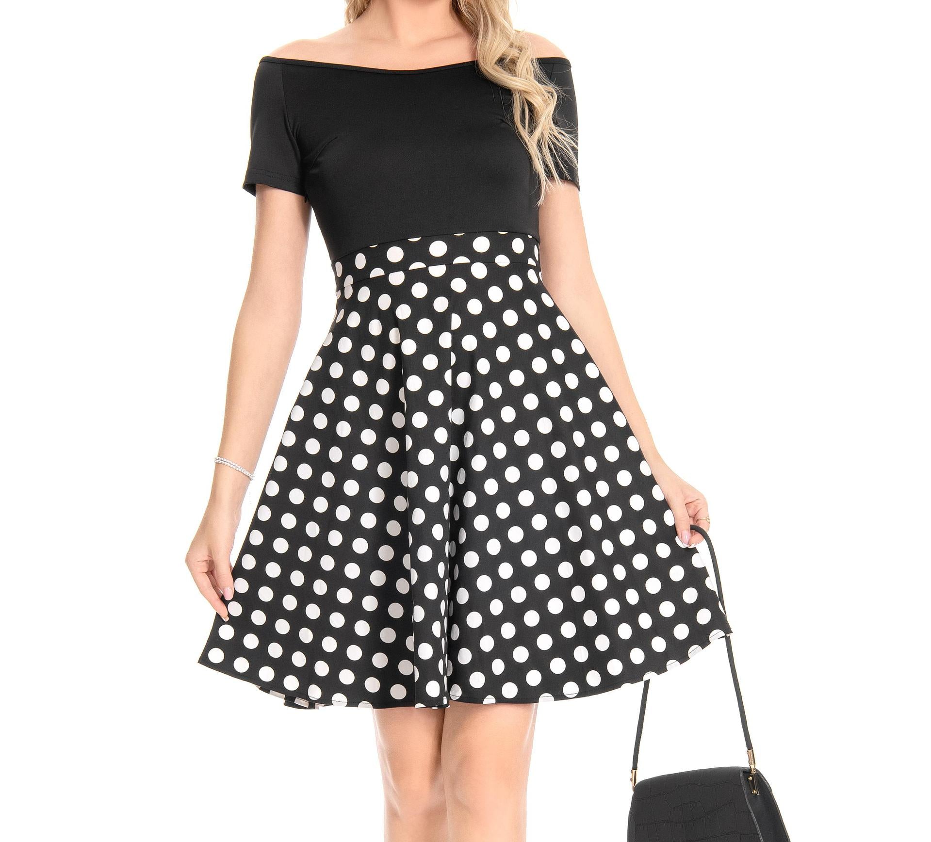 Women Retro Polka Dot Dress 3