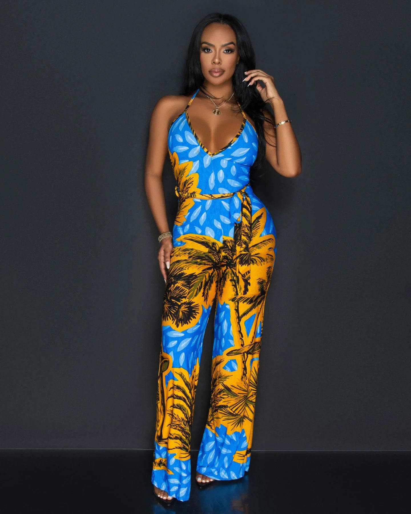 Women Sexy Print Jumpsuit 3